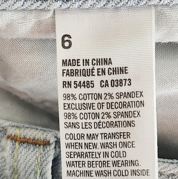 American Eagle Size 6 Light Blue Denim Lace Trim Shorts - Picture 9 of 9